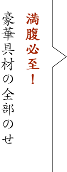 満腹必至! 豪華具材の全部のせ